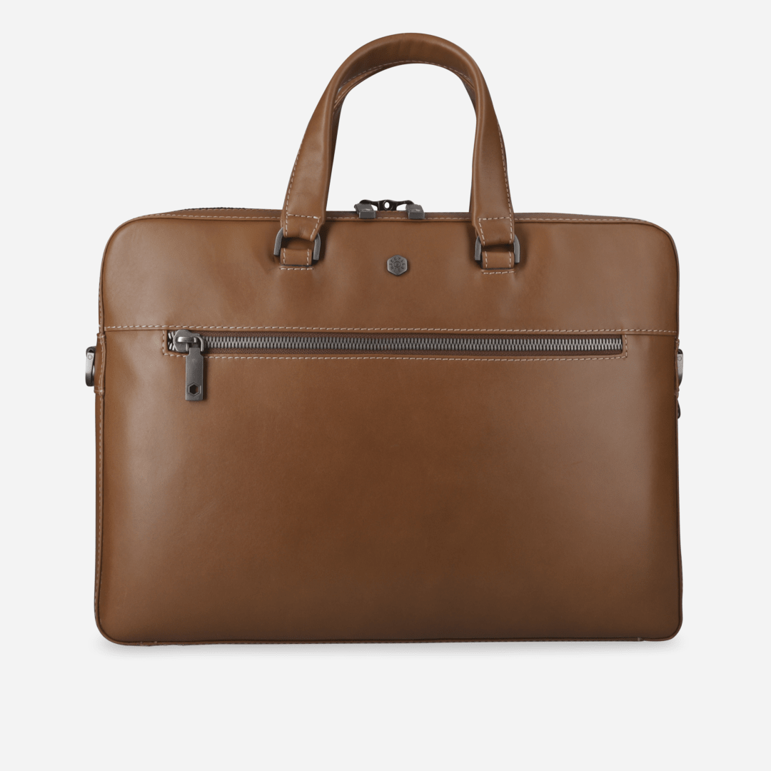Slim Zip Top Briefcase