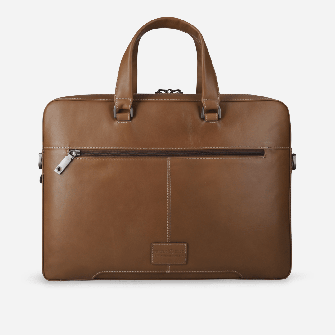 Slim Zip Top Briefcase