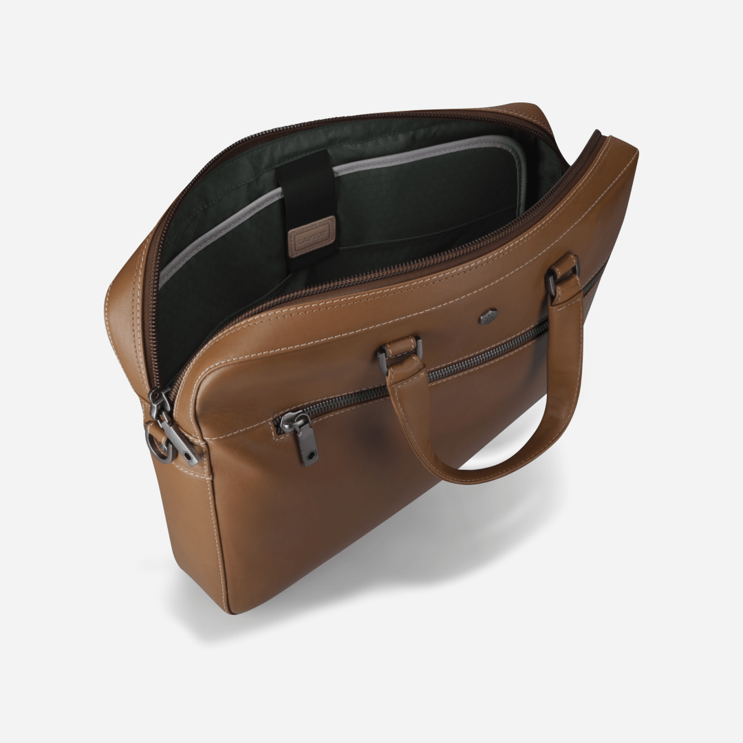 Slim Zip Top Briefcase