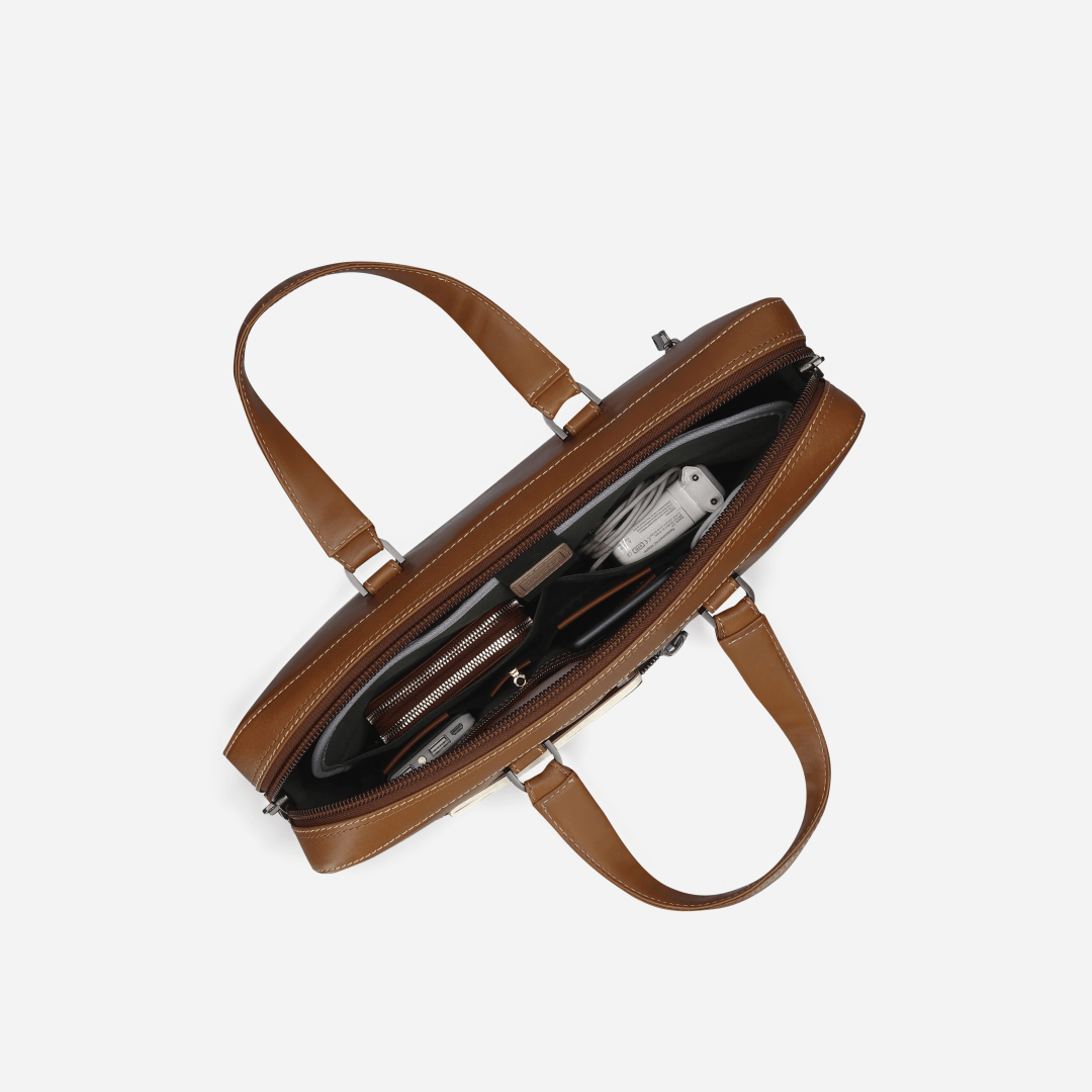 Slim Zip Top Briefcase