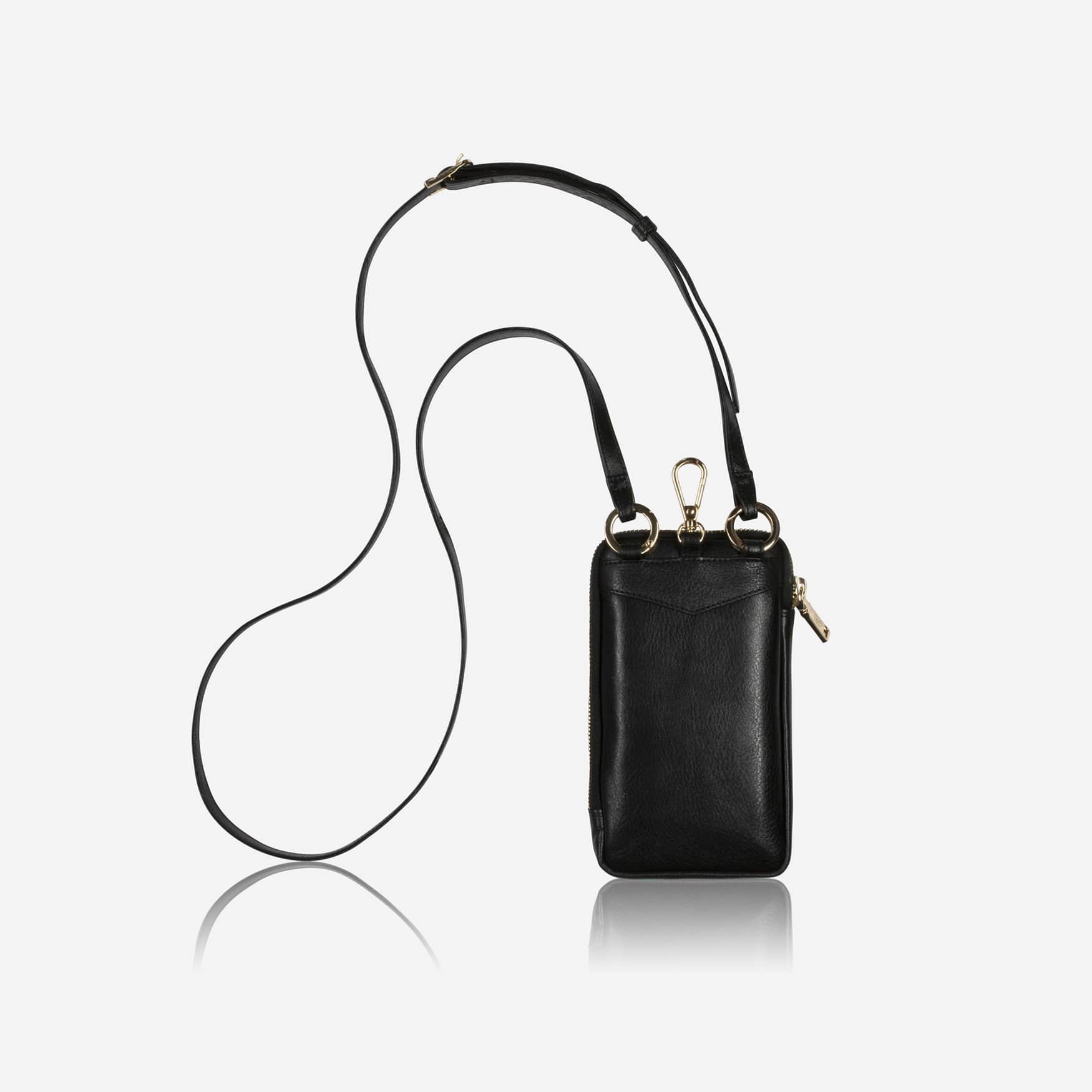 Mobile Phone Pouch With Strap, Black