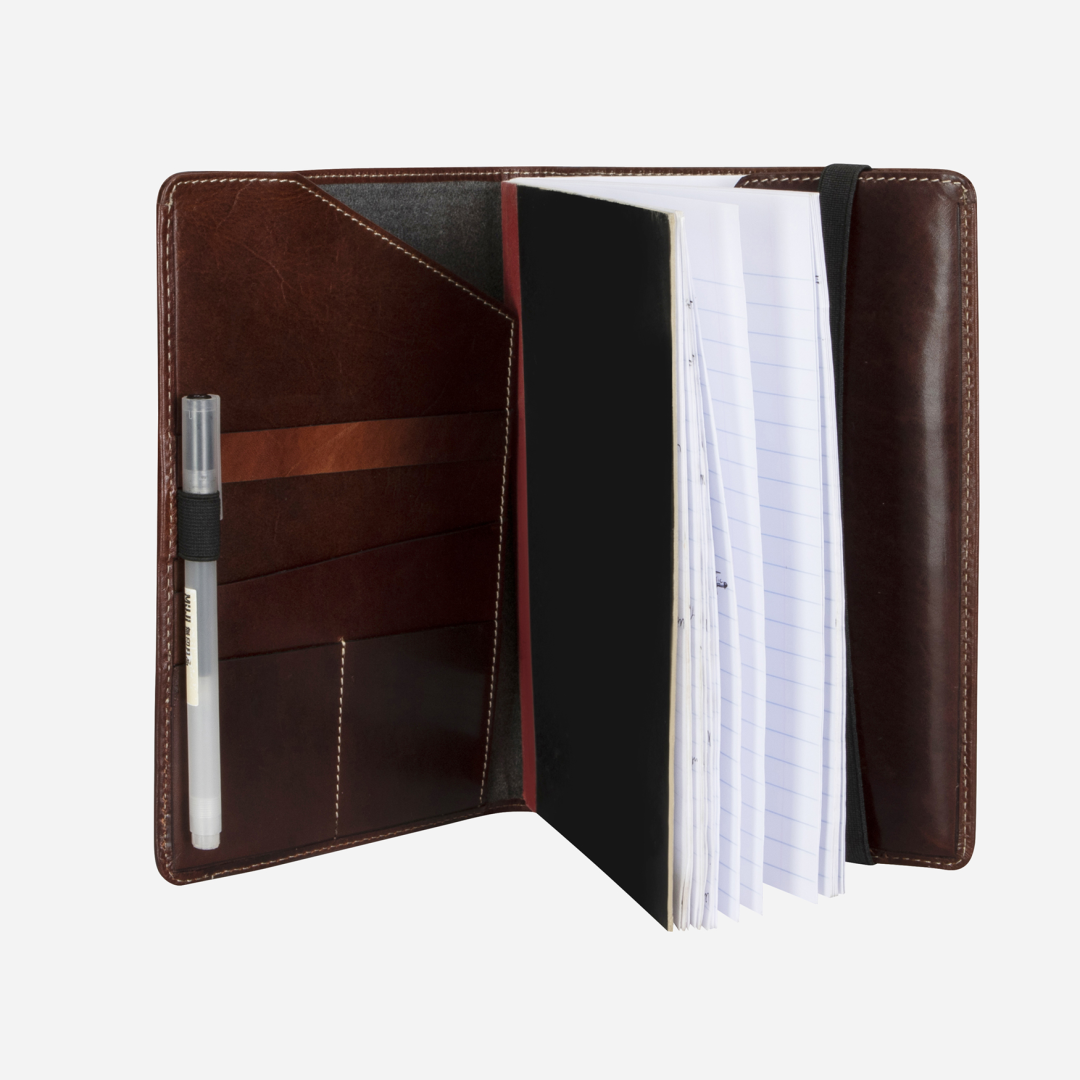 Leather A5 Notebook Cover, Mocha