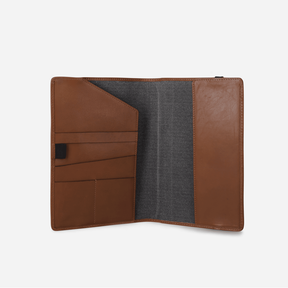 Leather A5 Notebook Cover, Tan