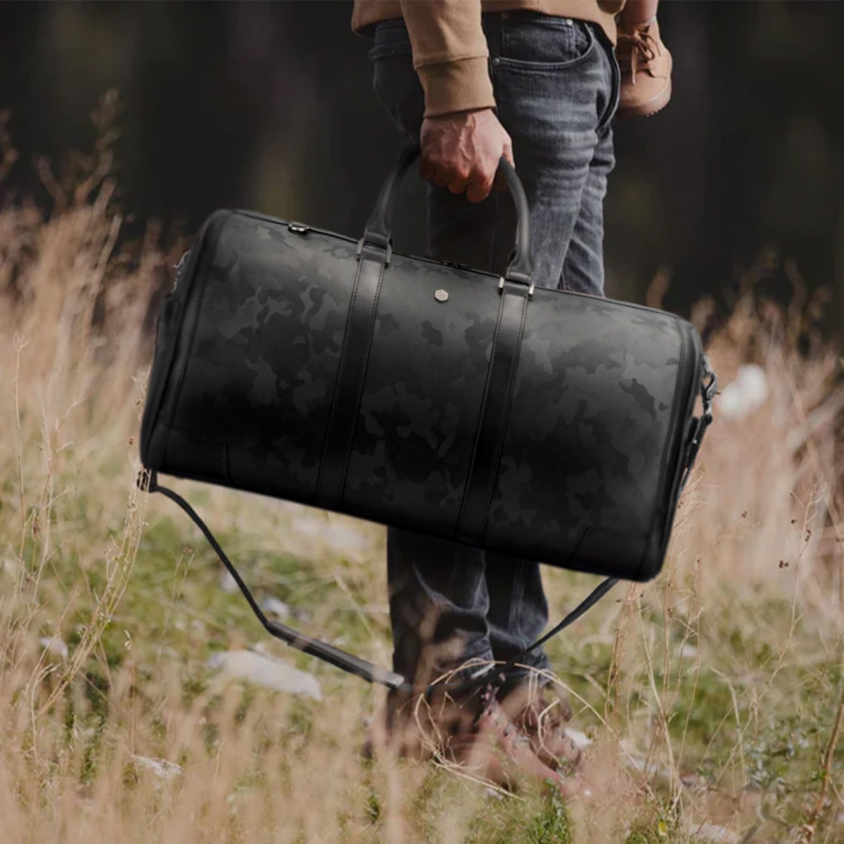 Large Cabin Holdall 49cm, Black Camo