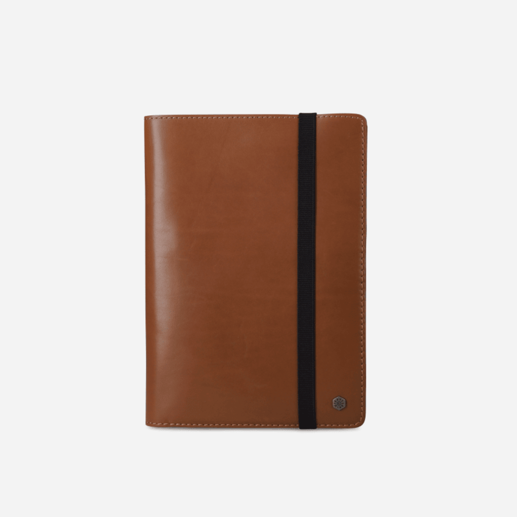 Leather A5 Notebook Cover, Tan