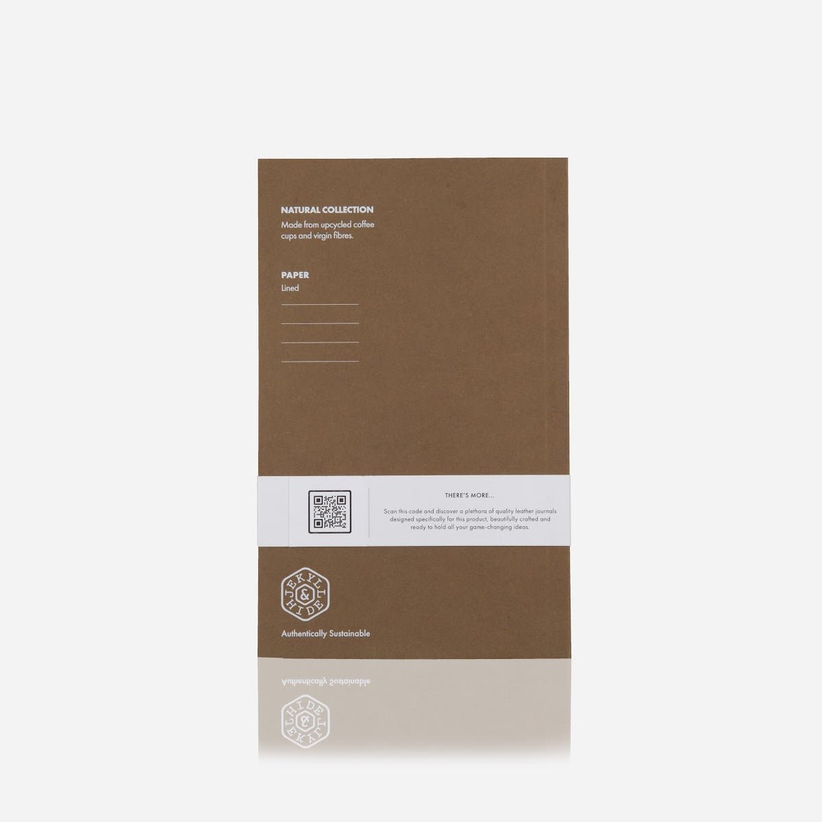 A5 Notebook 160 Pages,A5 Notebooks,Jekyll & Hide,Hazel,  back view