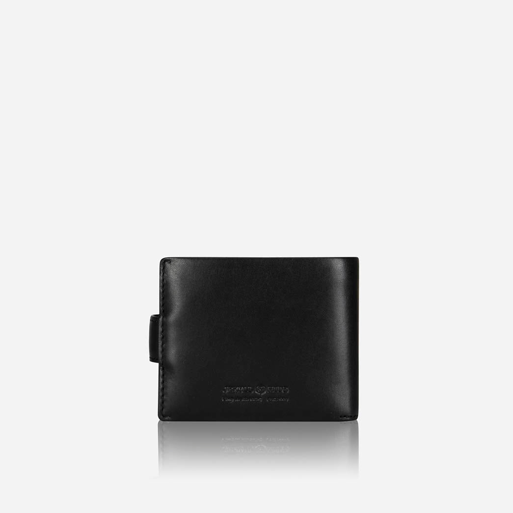 Bifold Wallet With Coin And ID Window,Wallet,Jekyll & Hide,Black, back view