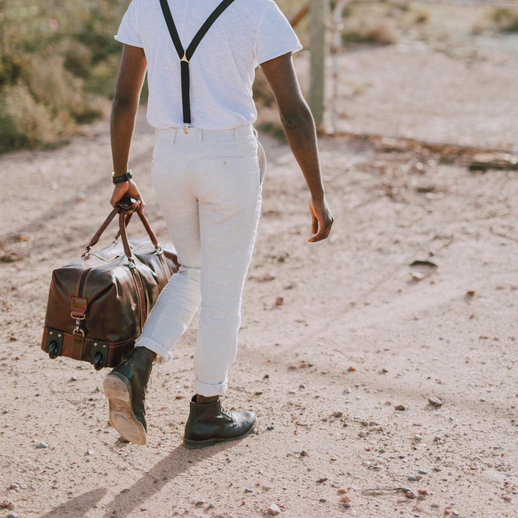 Cabin Wheeled Holdall 55cm, Tobacco,Holdall,Jekyll & Hide,Tobacco,lifestyle image 3