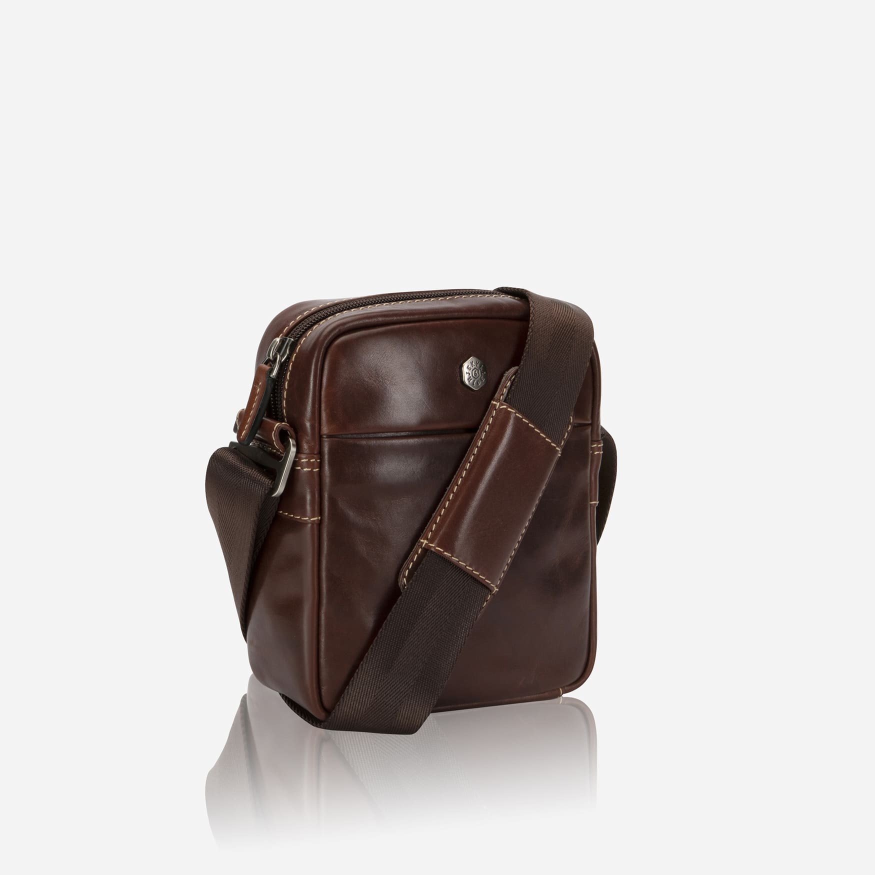 Compact Crossbody Organiser Bag,Crossbody organiser,Jekyll & Hide,Mocha, side view