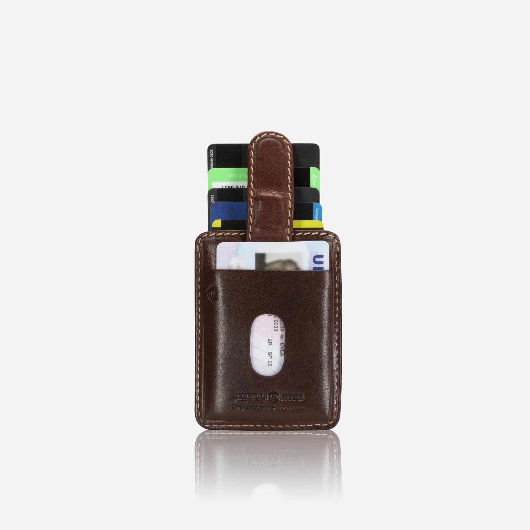 Compact Tab Card Holder,Wallet,Jekyll & Hide,Mocha,,