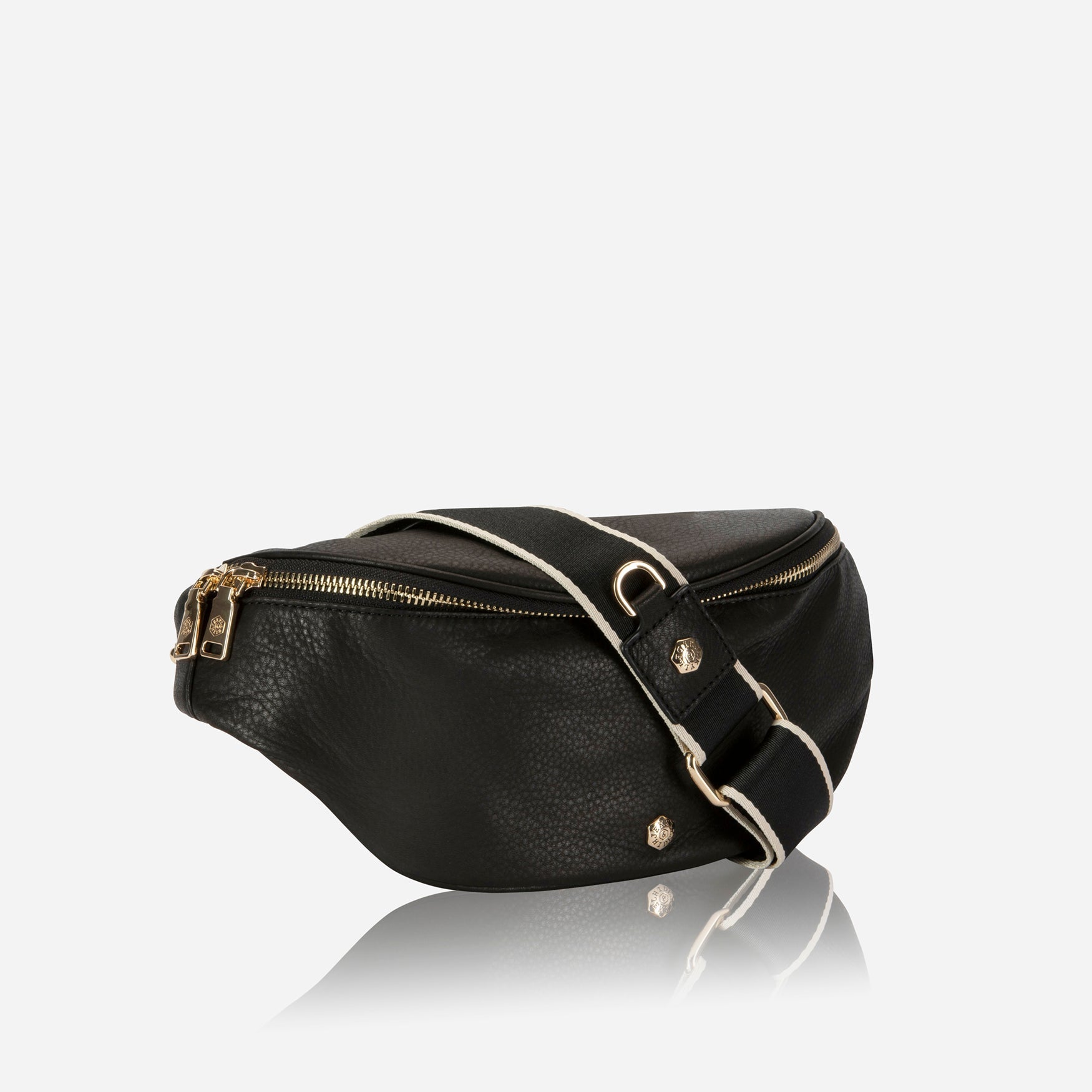Geneva Ladies Leather Waist Bag,Waistbag,Jekyll & Hide,Midnight,,