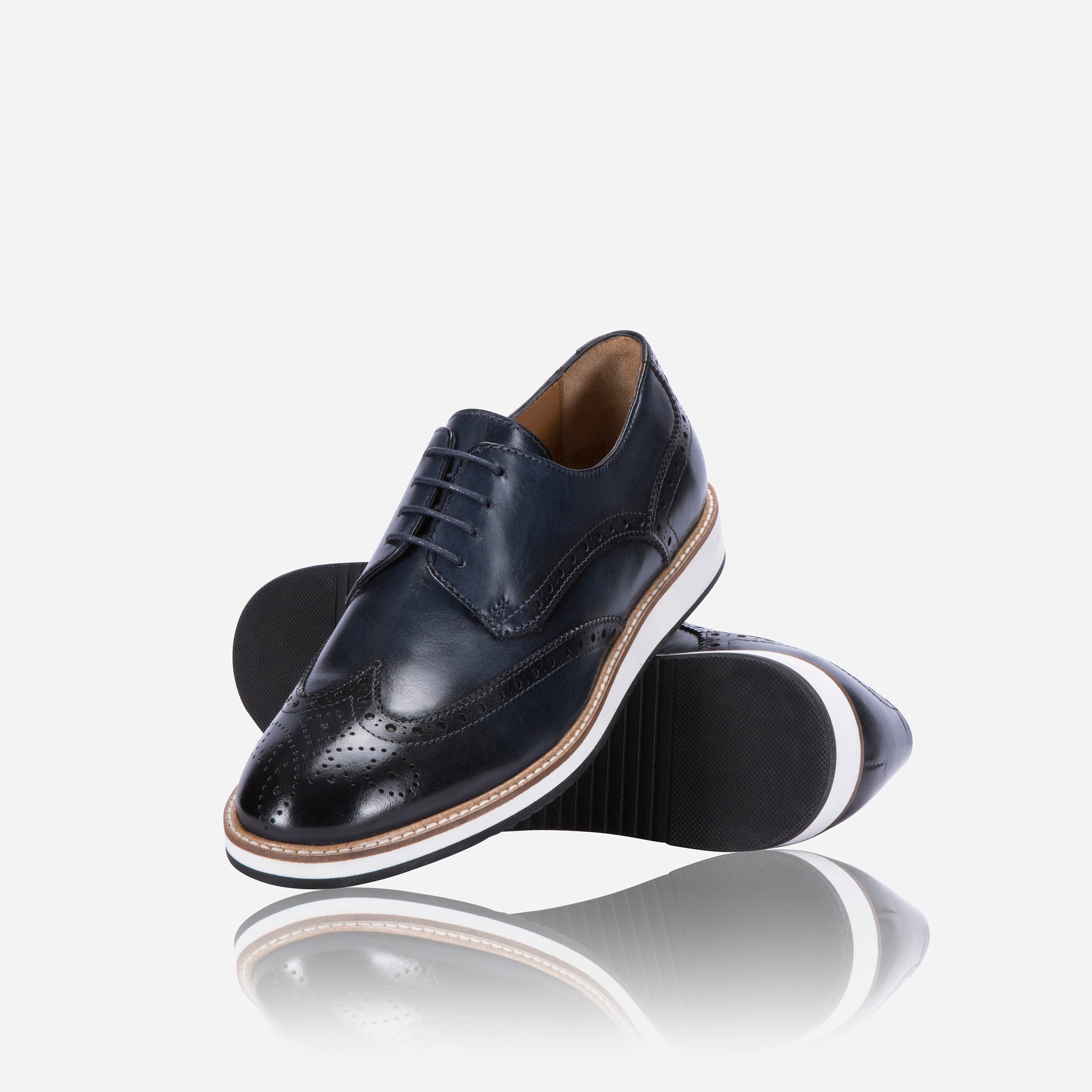 Lace up Comfort Brogue, Navy,Shoe,Jekyll & Hide,Navy,10,