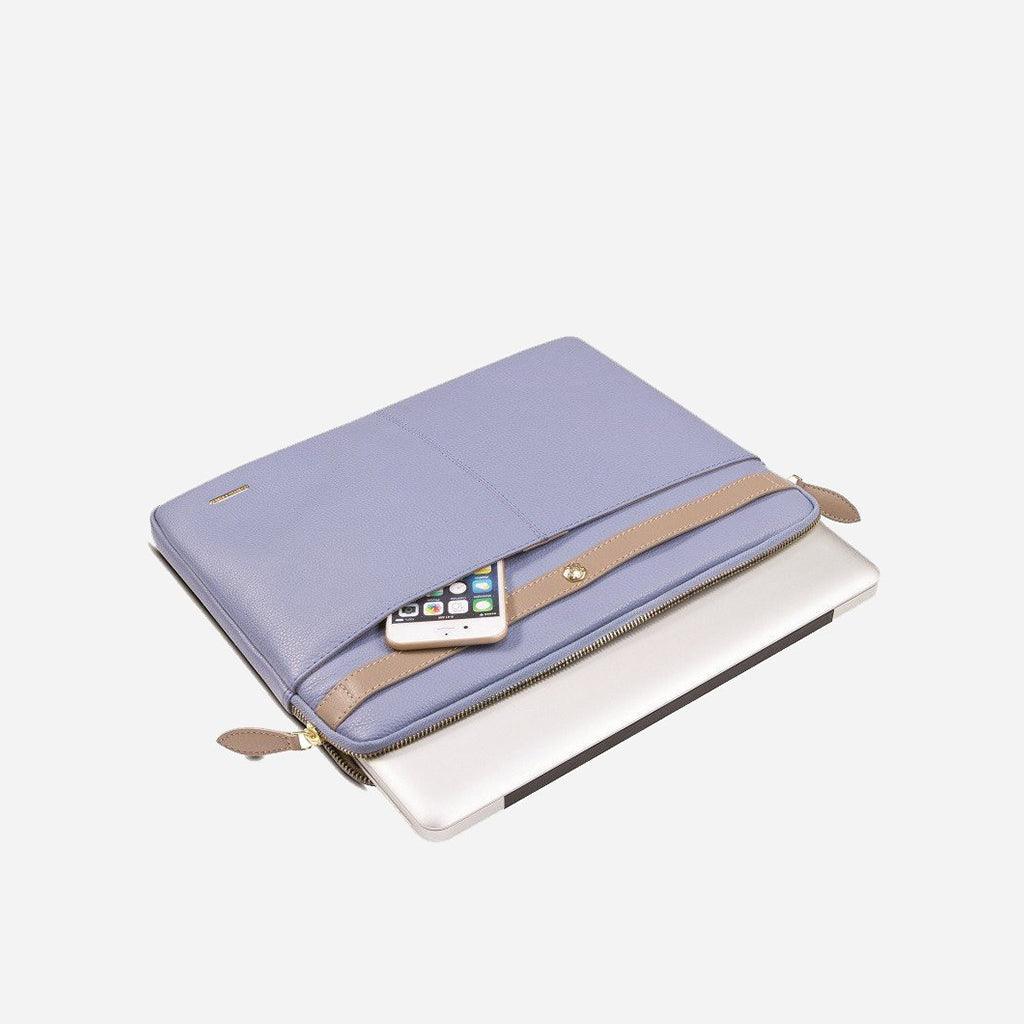 Ladies 13" Laptop Folder, Blue,Laptop Sleeve,Jekyll & Hide, side view