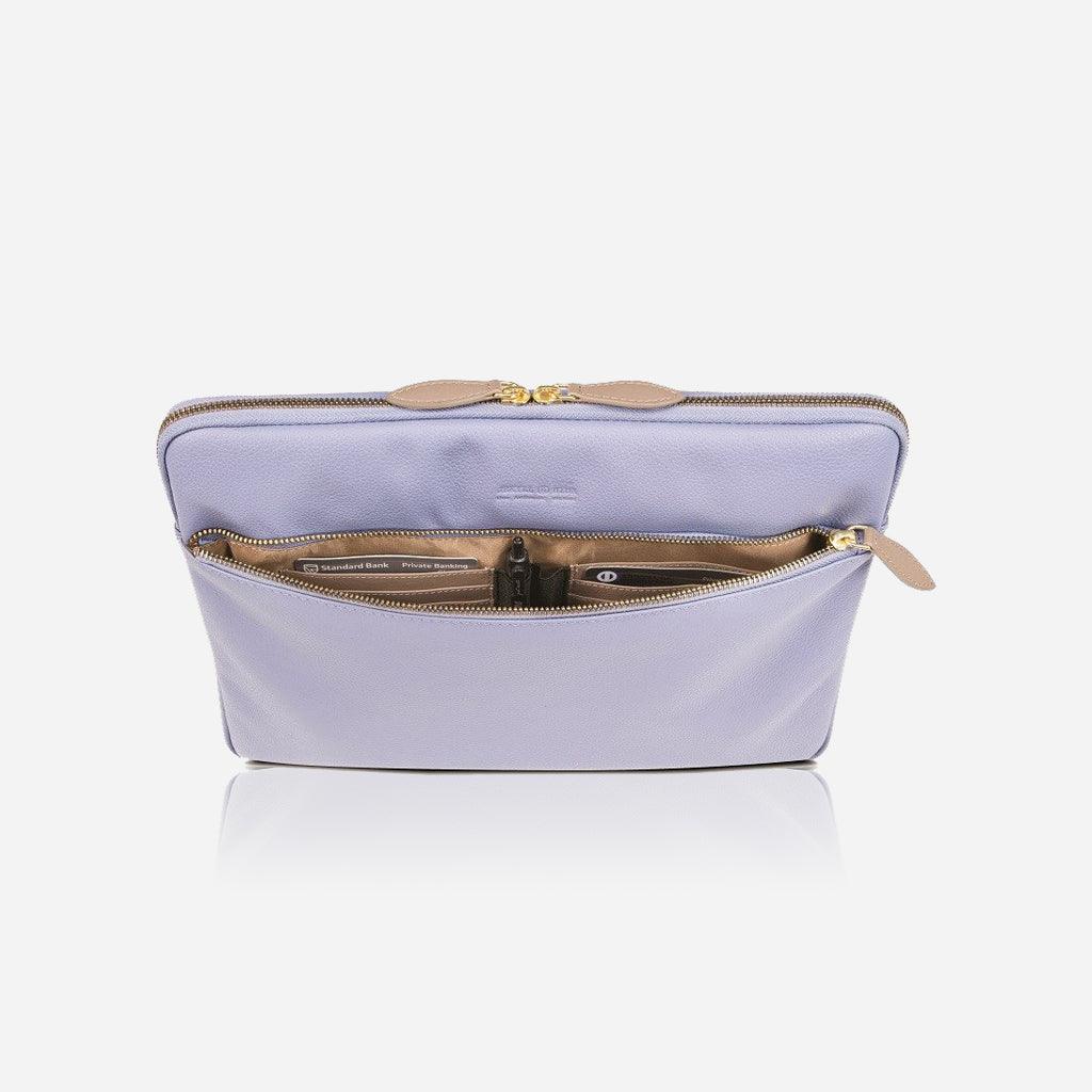 Ladies 13" Laptop Folder, Blue,Laptop Sleeve,Jekyll & Hide, inside view