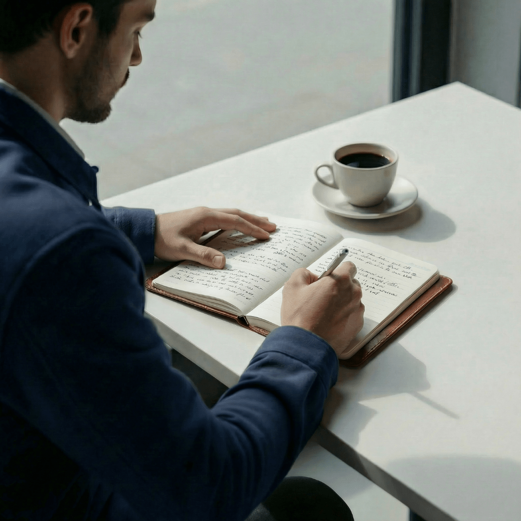 Leather A5 Notebook Cover, Mocha,A5 leather cover,Jekyll & Hide,2