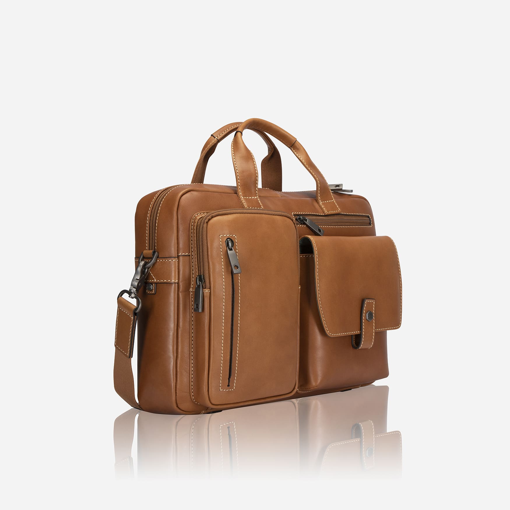 Medium Laptop Briefcase,Briefcases,Jekyll & Hide,Colt, side view
