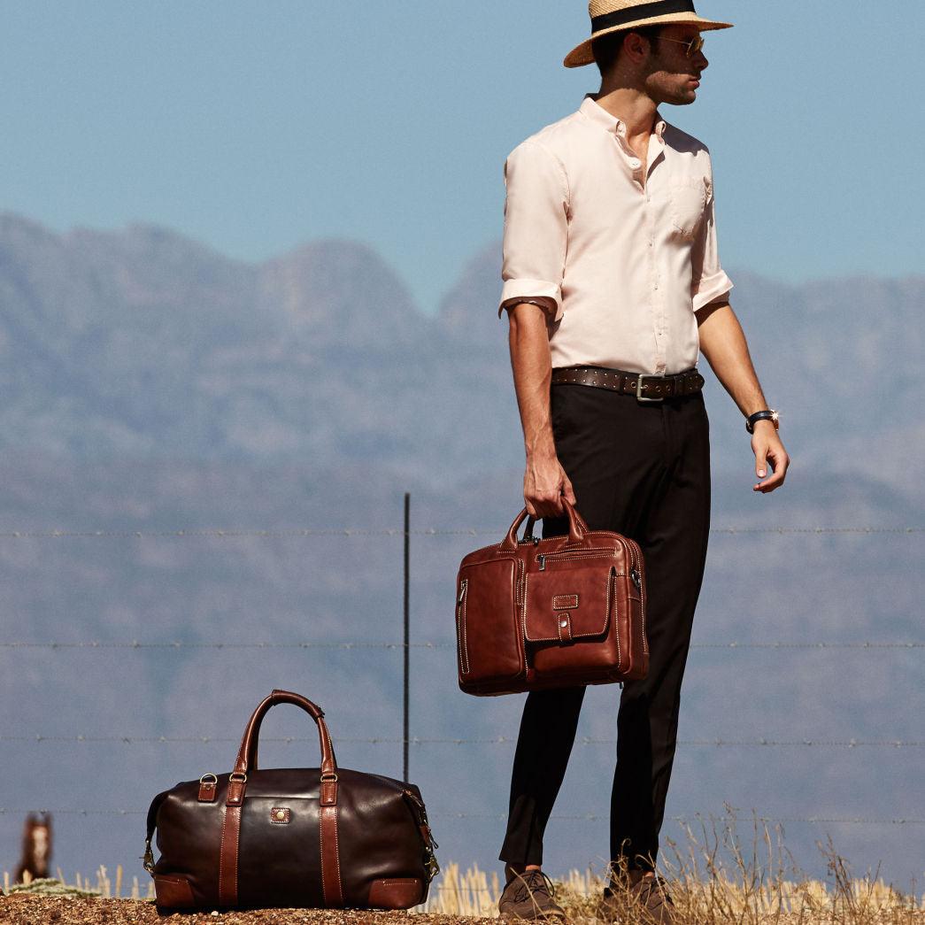 Medium Laptop Briefcase,Briefcases,Jekyll & Hide,Colt, in models hands