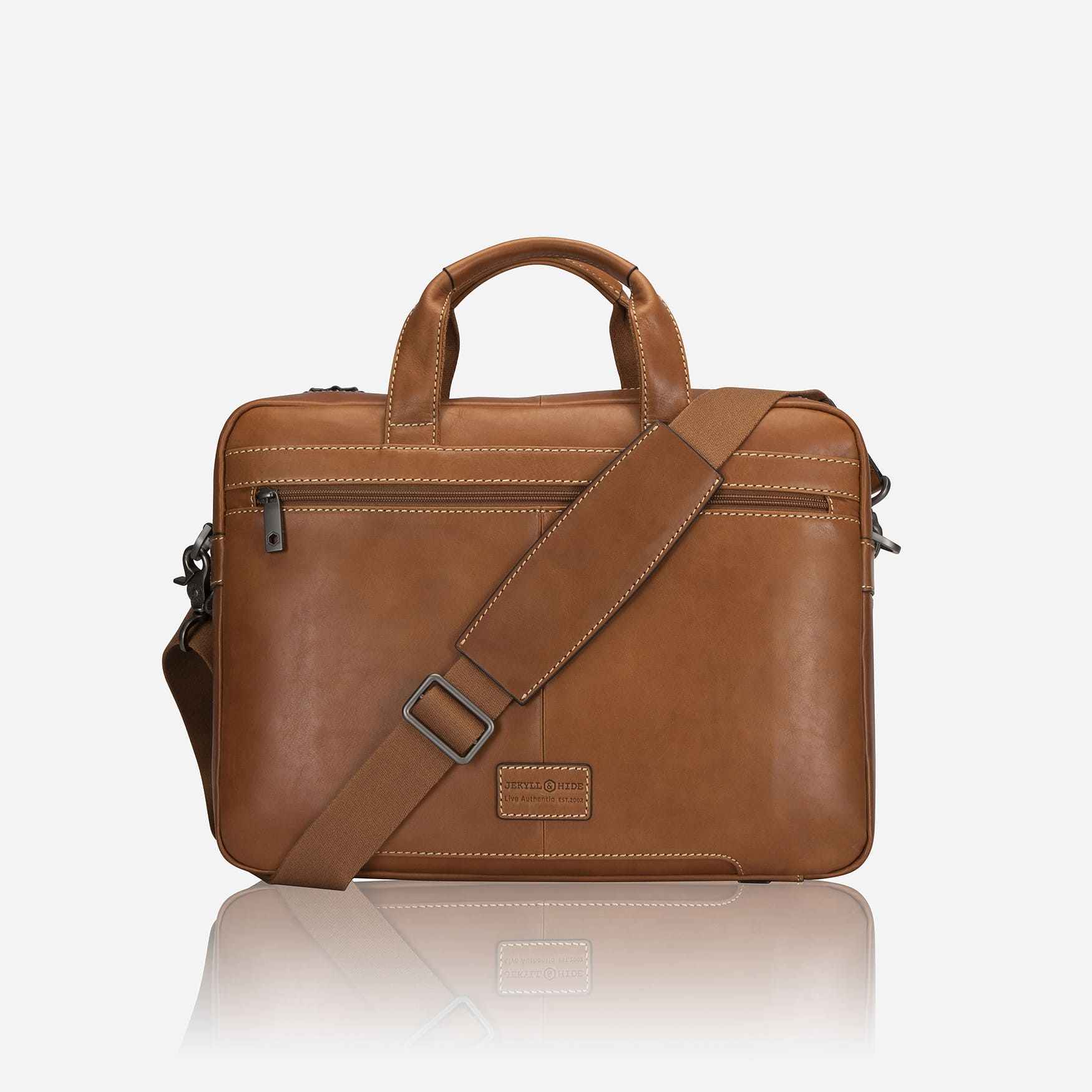 Medium Laptop Briefcase,Briefcases,Jekyll & Hide,Colt, back view