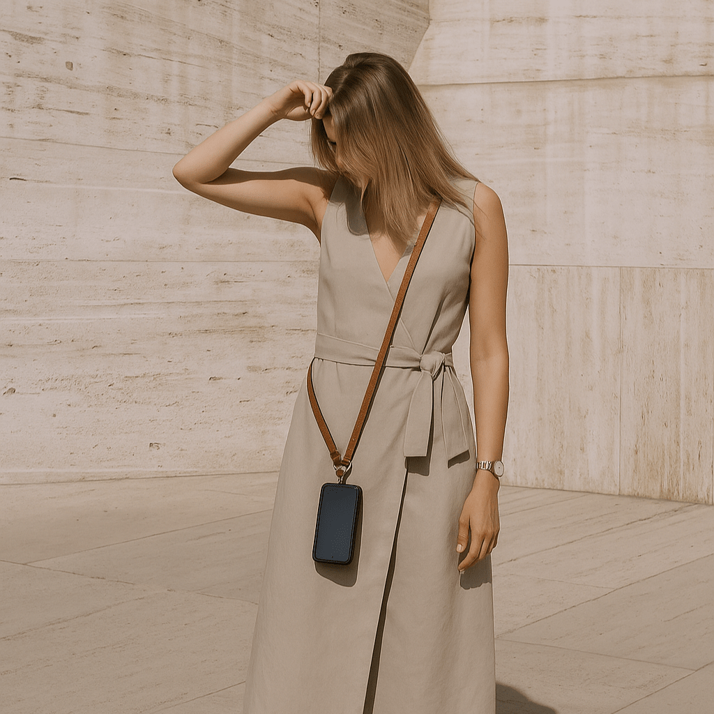 Mobile Phone Adaptor Set, Tan Strap