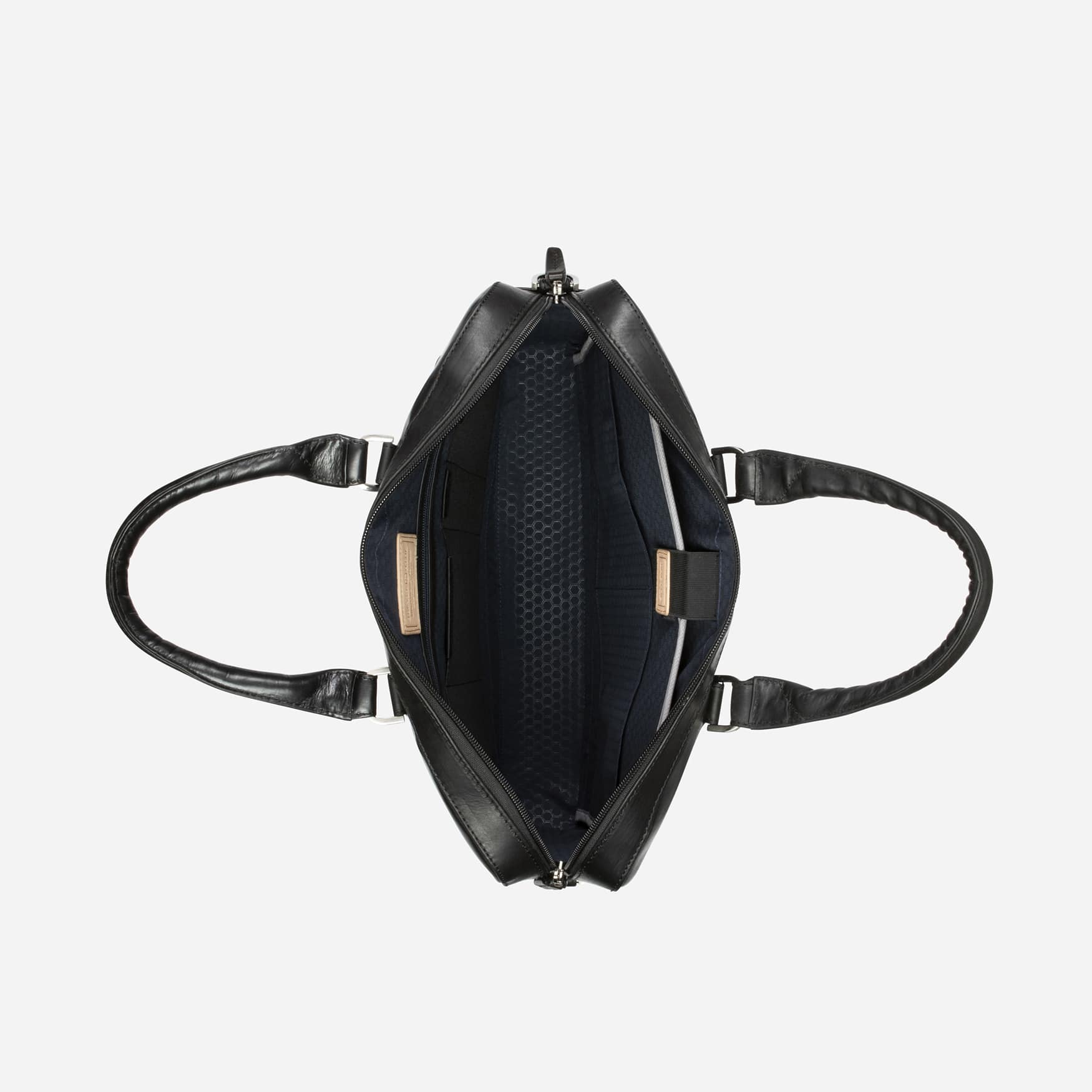 Slim Zip Top Briefcase,Briefcases,Jekyll & Hide,Black, side view