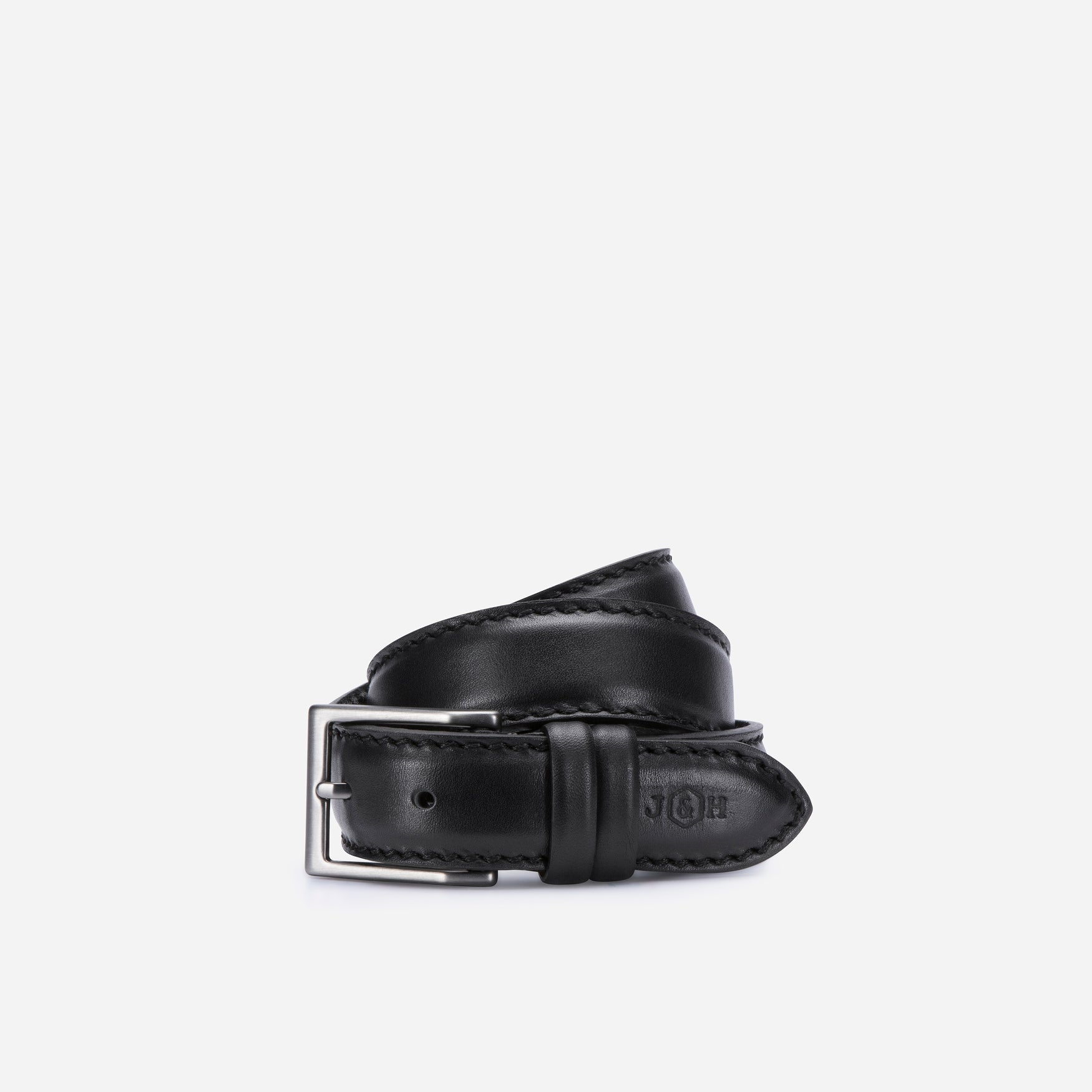 Smart Leather Belt, Black,Belt,Jekyll & Hide,Black,32 Inch Waist, front view