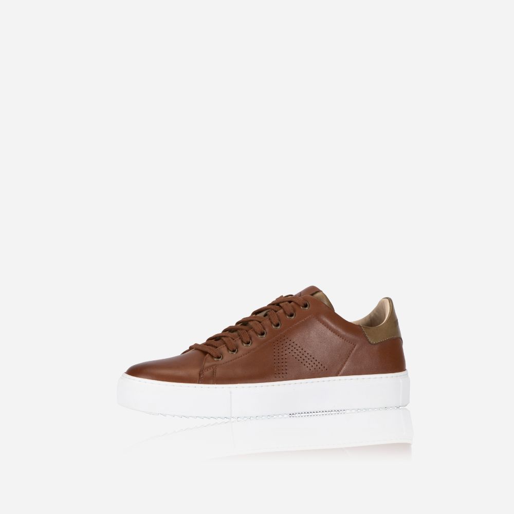 Leather Sneaker, Tan