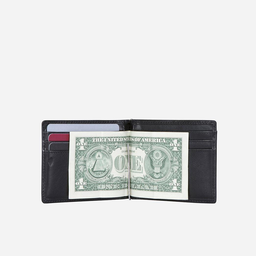 Leather Money Clip Wallet, Black - Jekyll & Hide