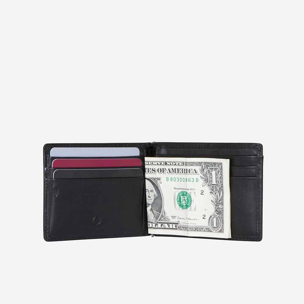 Leather Money Clip Wallet, Black - Jekyll & Hide