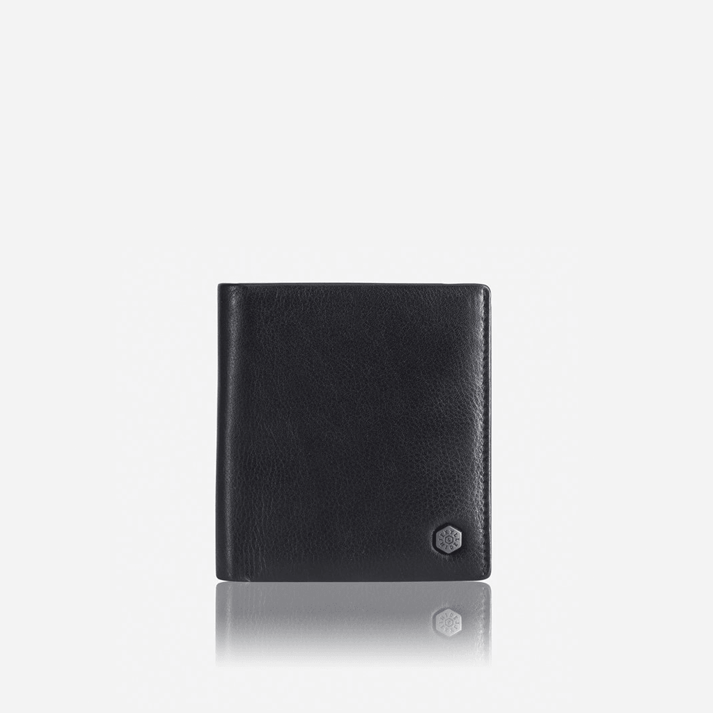 Slim Bifold Card Holder With Coin, Soft Black - Jekyll and Hide UK