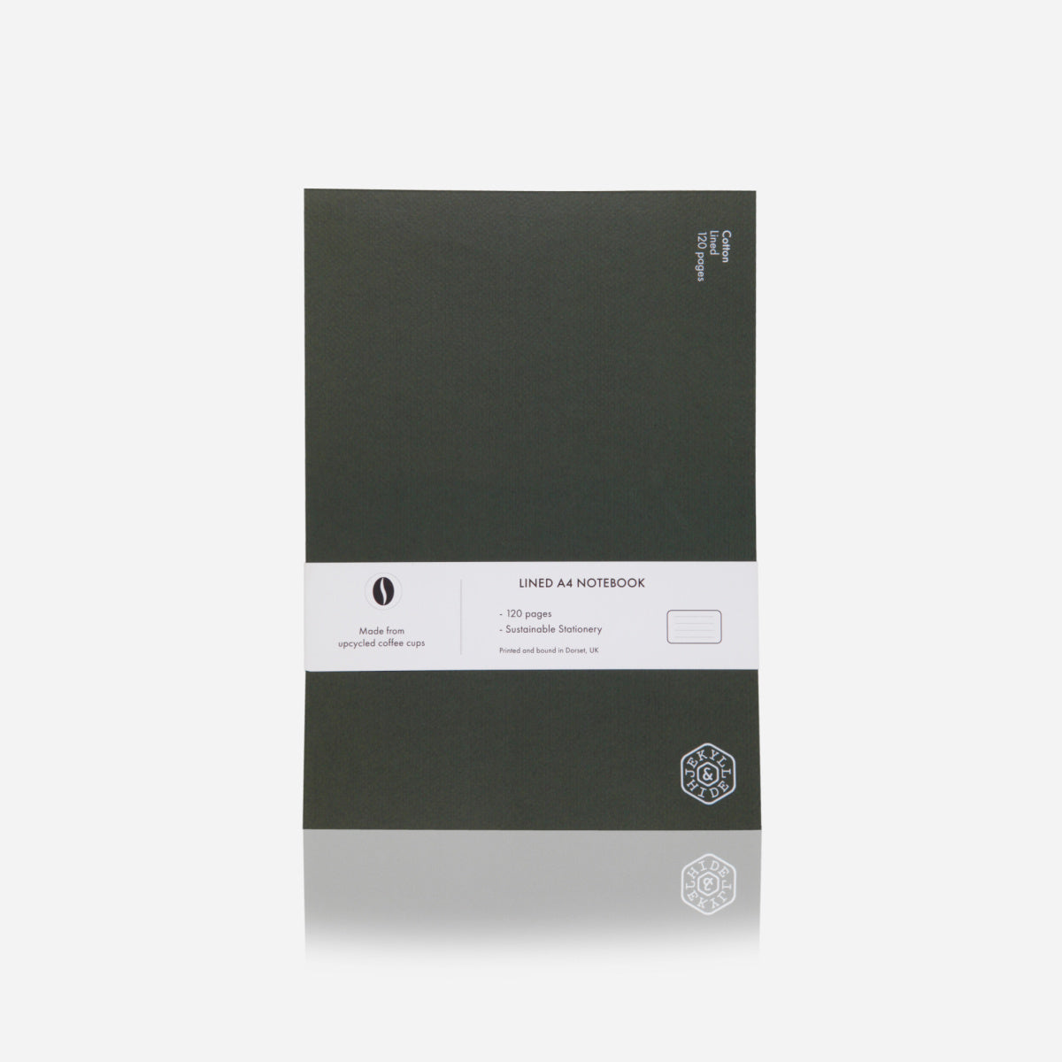 A4 Notebook 120 Pages, Olive