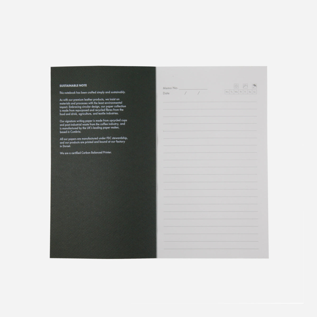 A5 Notebook 160 Pages, Olive