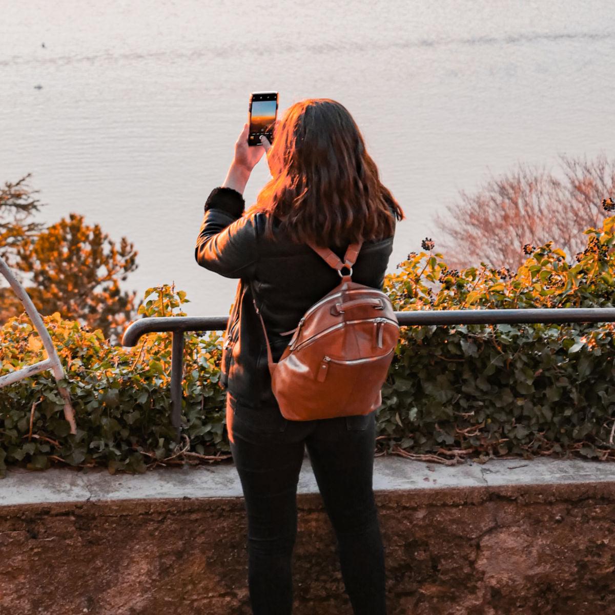 Ladies Laptop Backpack 37cm, Tan - Jekyll and Hide UK