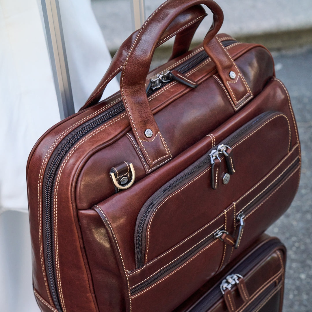 Large Multi Compartment Briefcase
