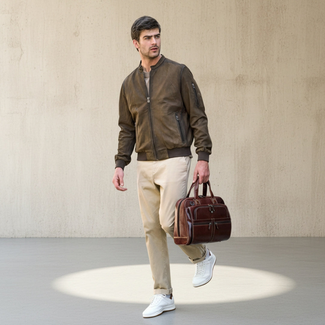 Large Multi Compartment Briefcase