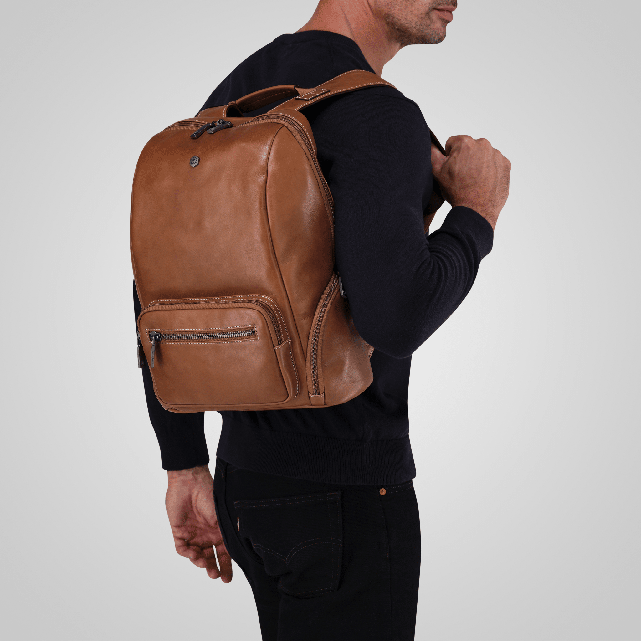 MONTANA City Backpack in colt - angled view