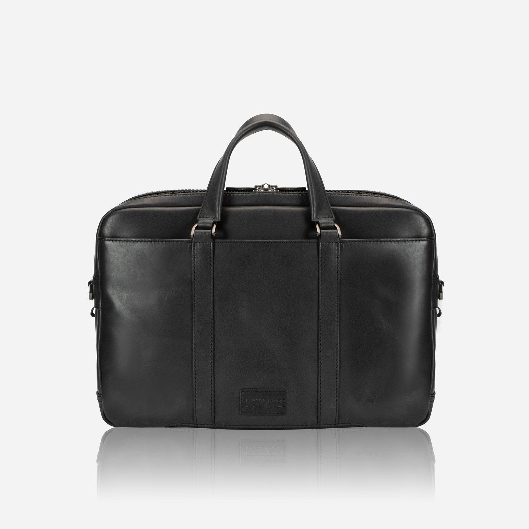 17" Laptop Briefcase,briefcase,Jekyll & Hide,Black,  back view