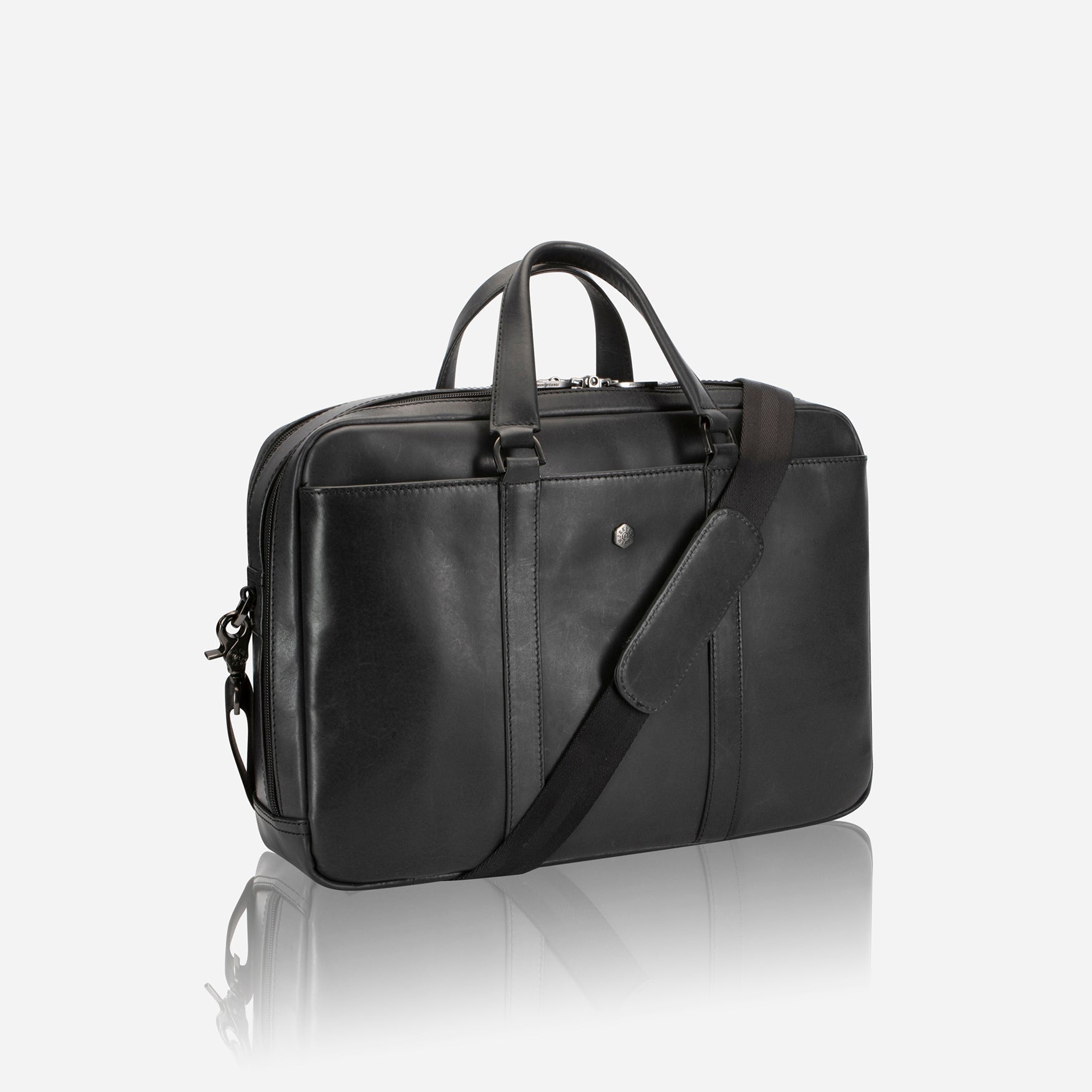 17" Laptop Briefcase,briefcase,Jekyll & Hide,Black, side view