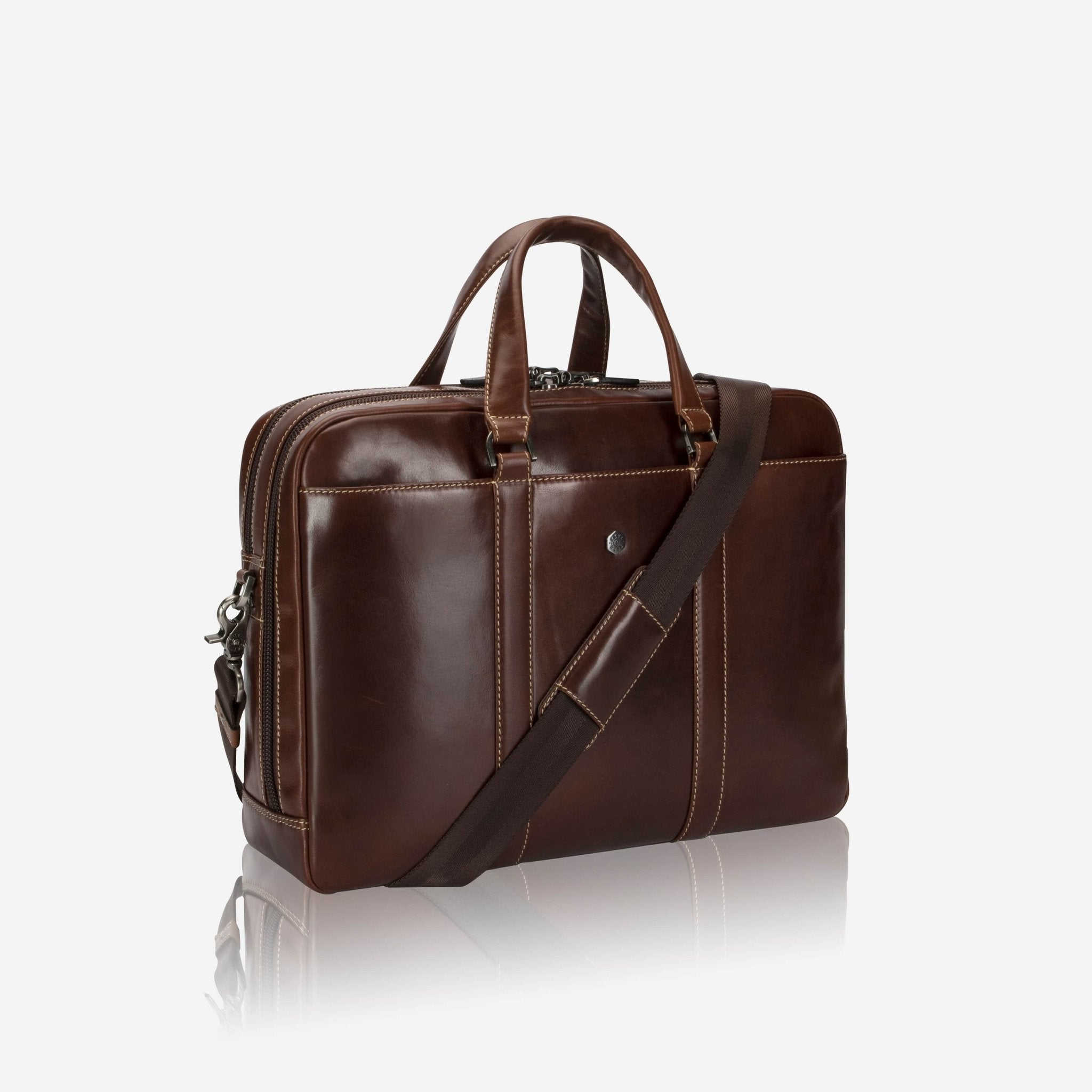 17" Laptop Briefcase,briefcase,Jekyll & Hide,Mocha, side view