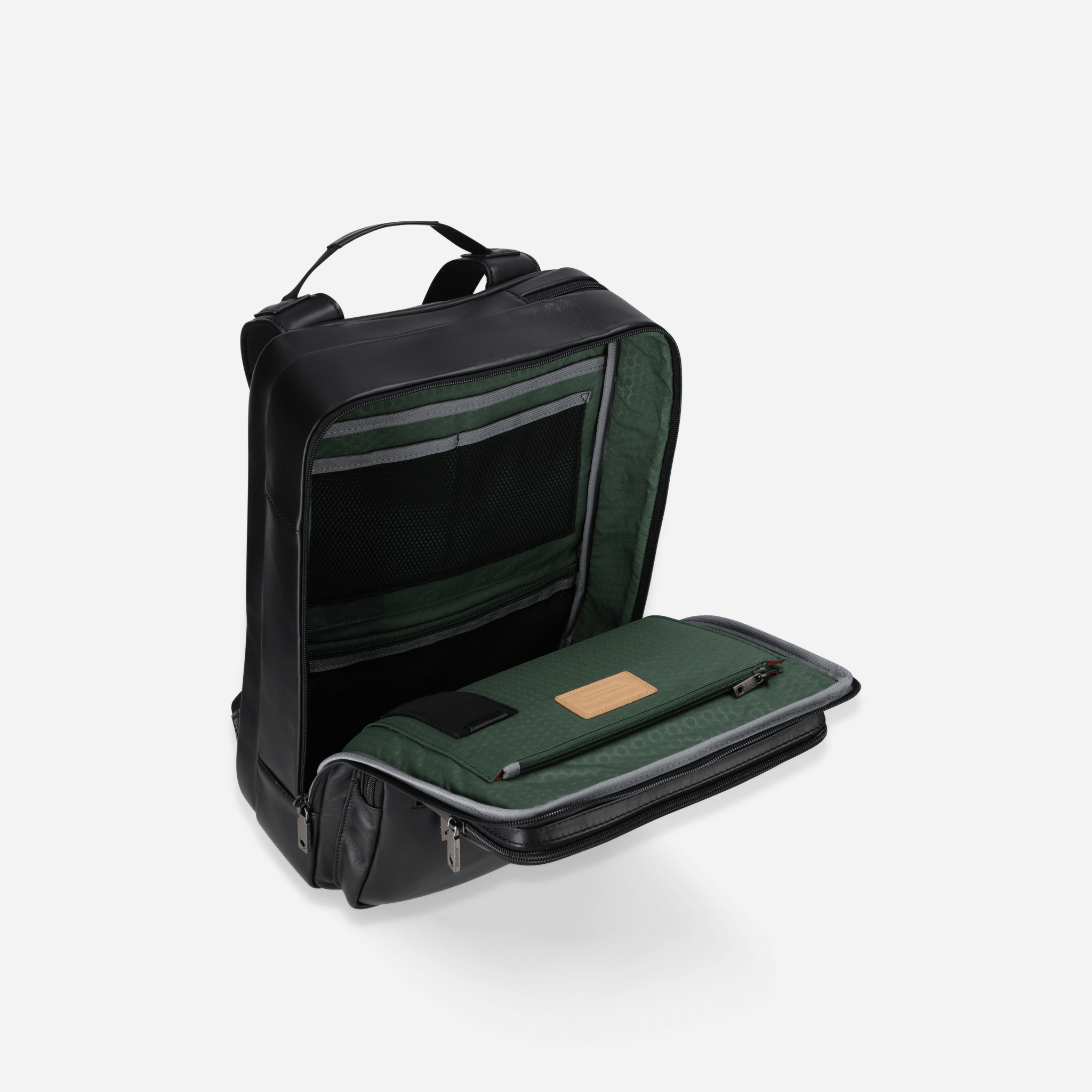 Montana Travel Backpack in black - interior view