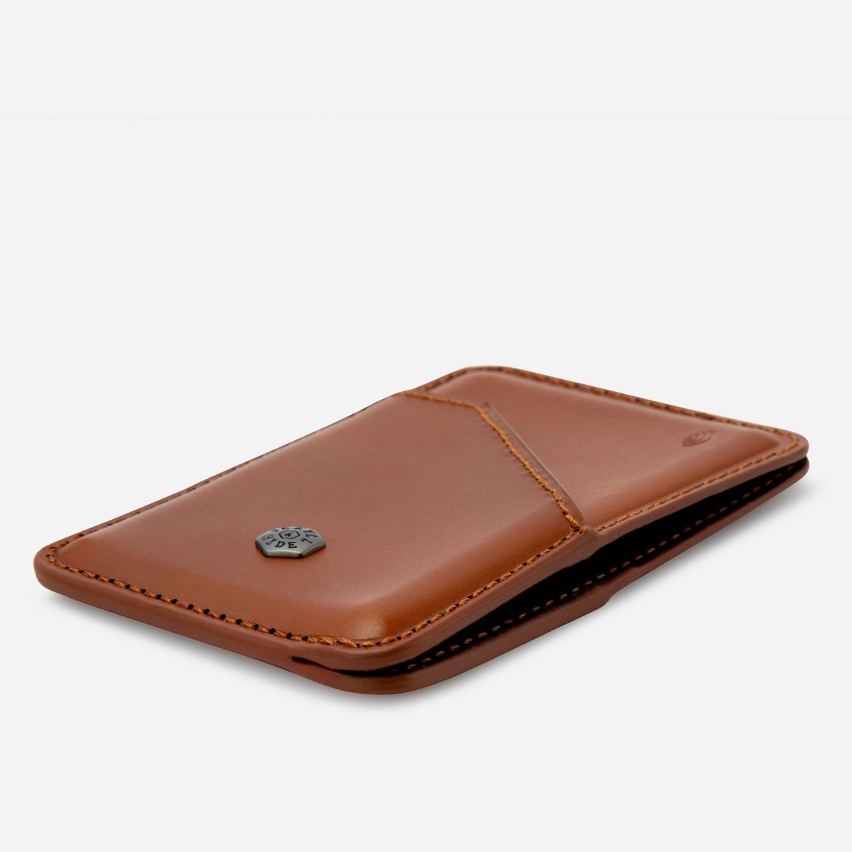 Thermo Pocket Card Holder in tan - interior view