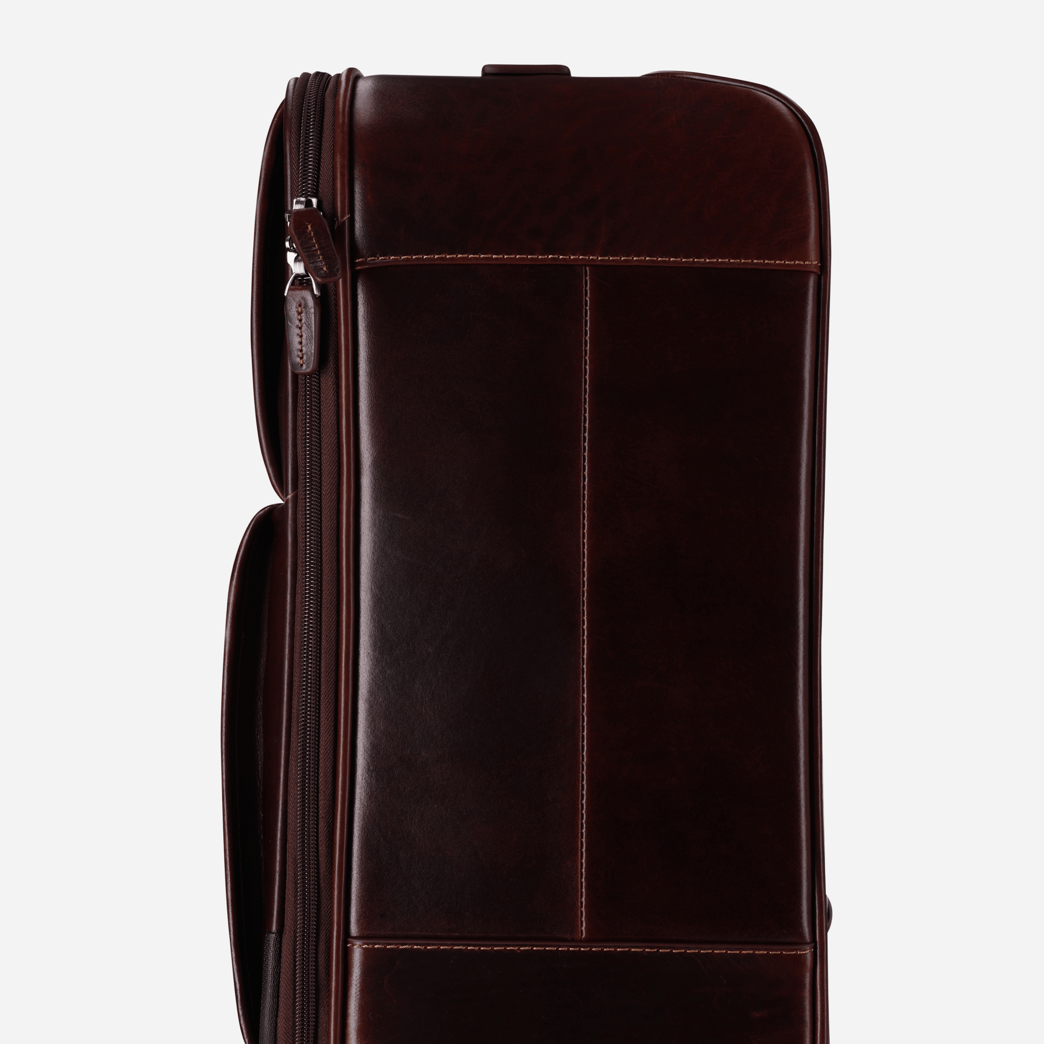 OXFORD Leather Carry-On in mocha - angled view