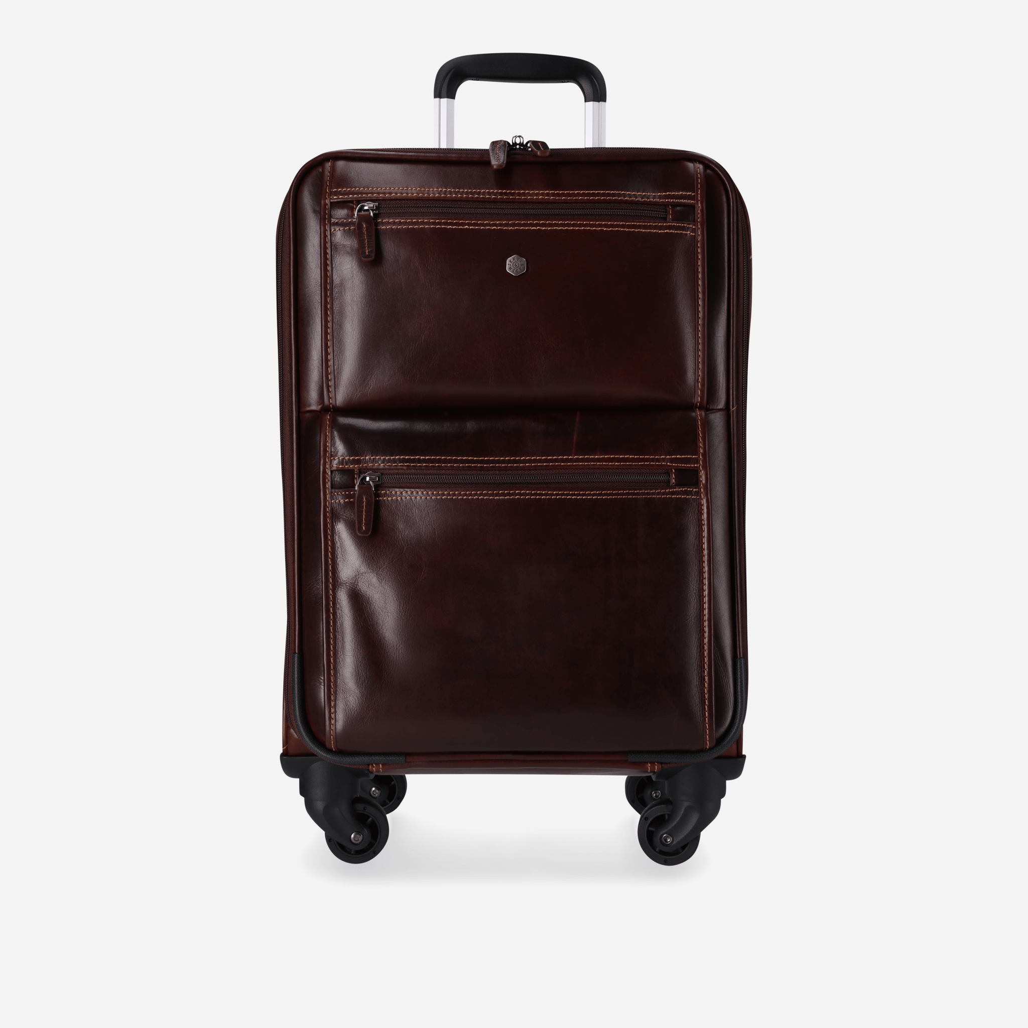 OXFORD Leather Carry-On in mocha - back view