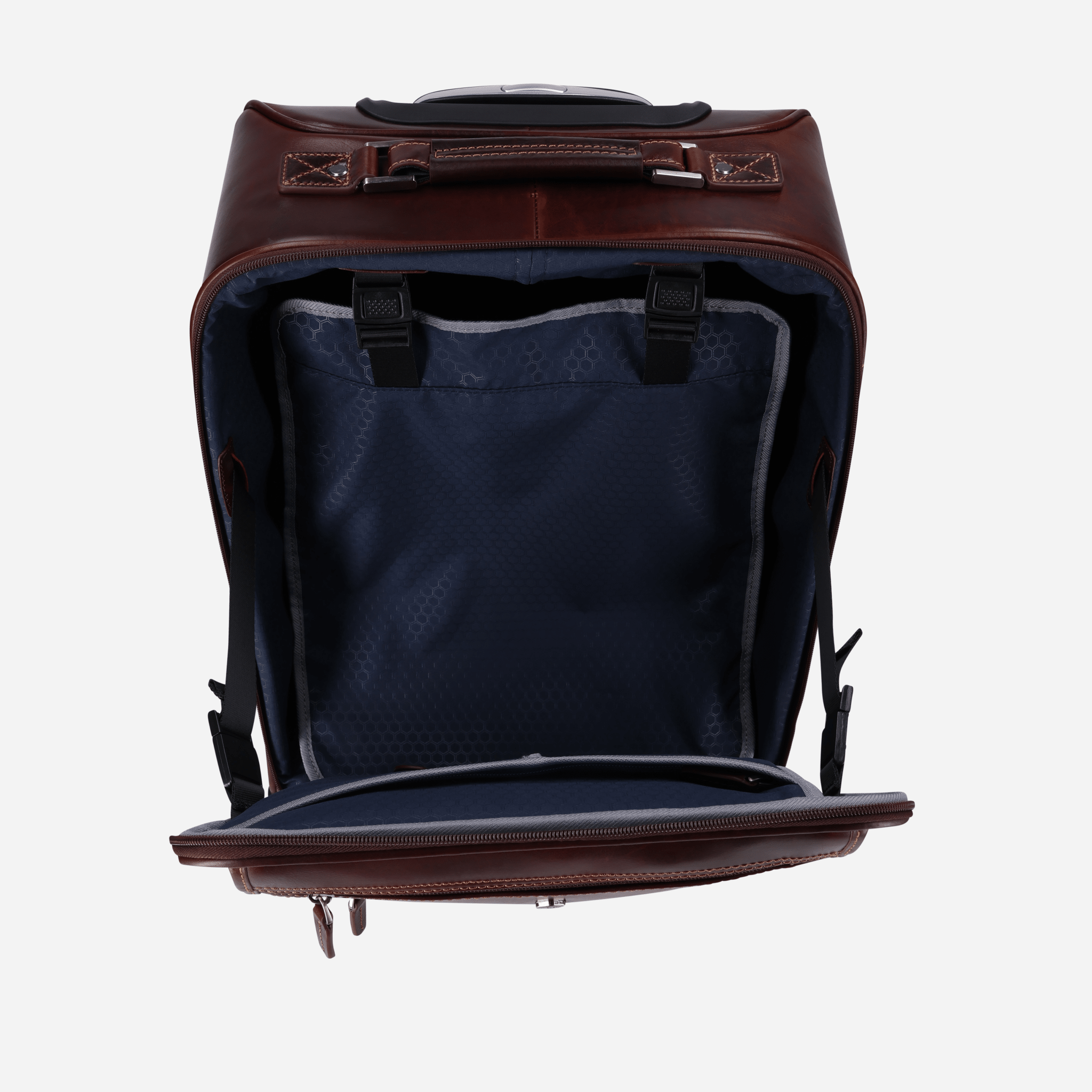 OXFORD Leather Carry-On in mocha - lifestyle view
