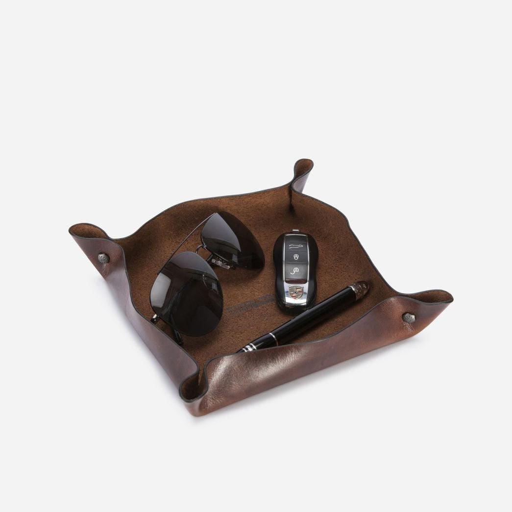 Leather Desk Tray, Coffee