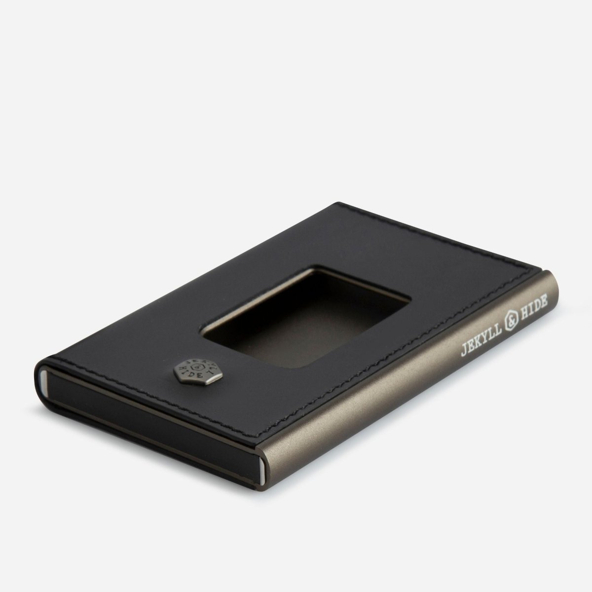 Thermo Wrapped Aluminium Card Holder - back view