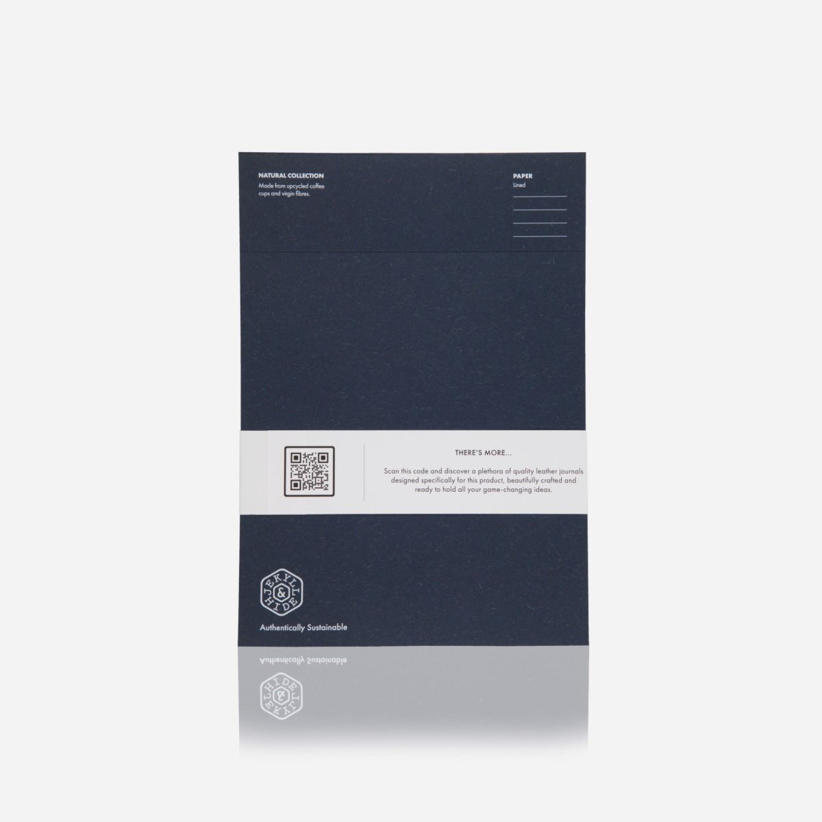 Jekyll & Hide A4 Notebook in navy - interior view