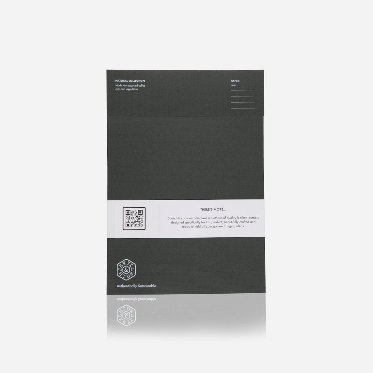 A4 Notebook 120 Pages,A4 Notebooks,Jekyll & Hide,Olive, back view
