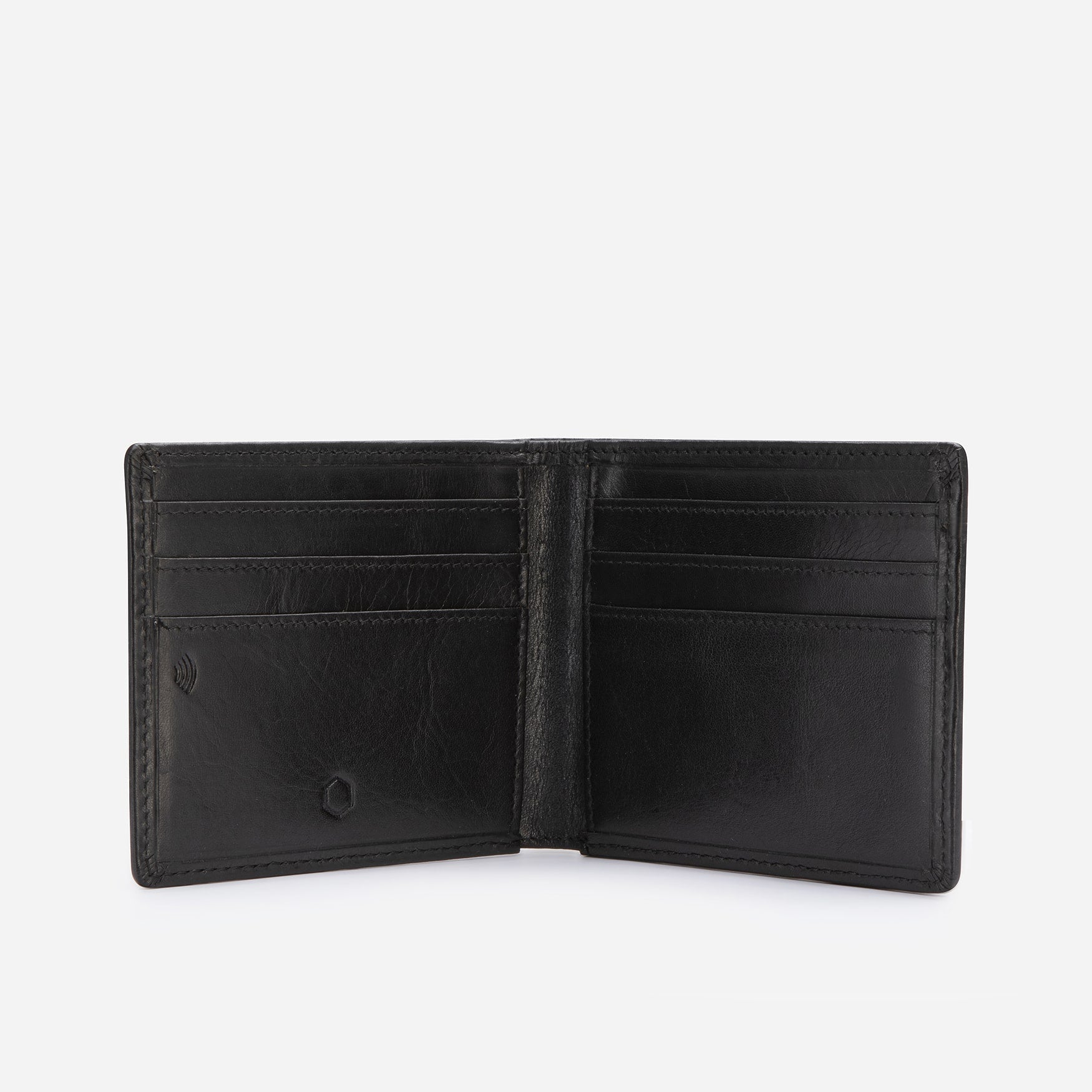 Bifold Card Holder, Black,Wallet,Jekyll & Hide,Black, inside view
