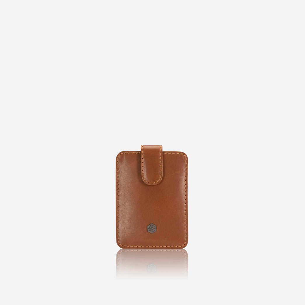 ROMA Card Holder in tan - flat lay view