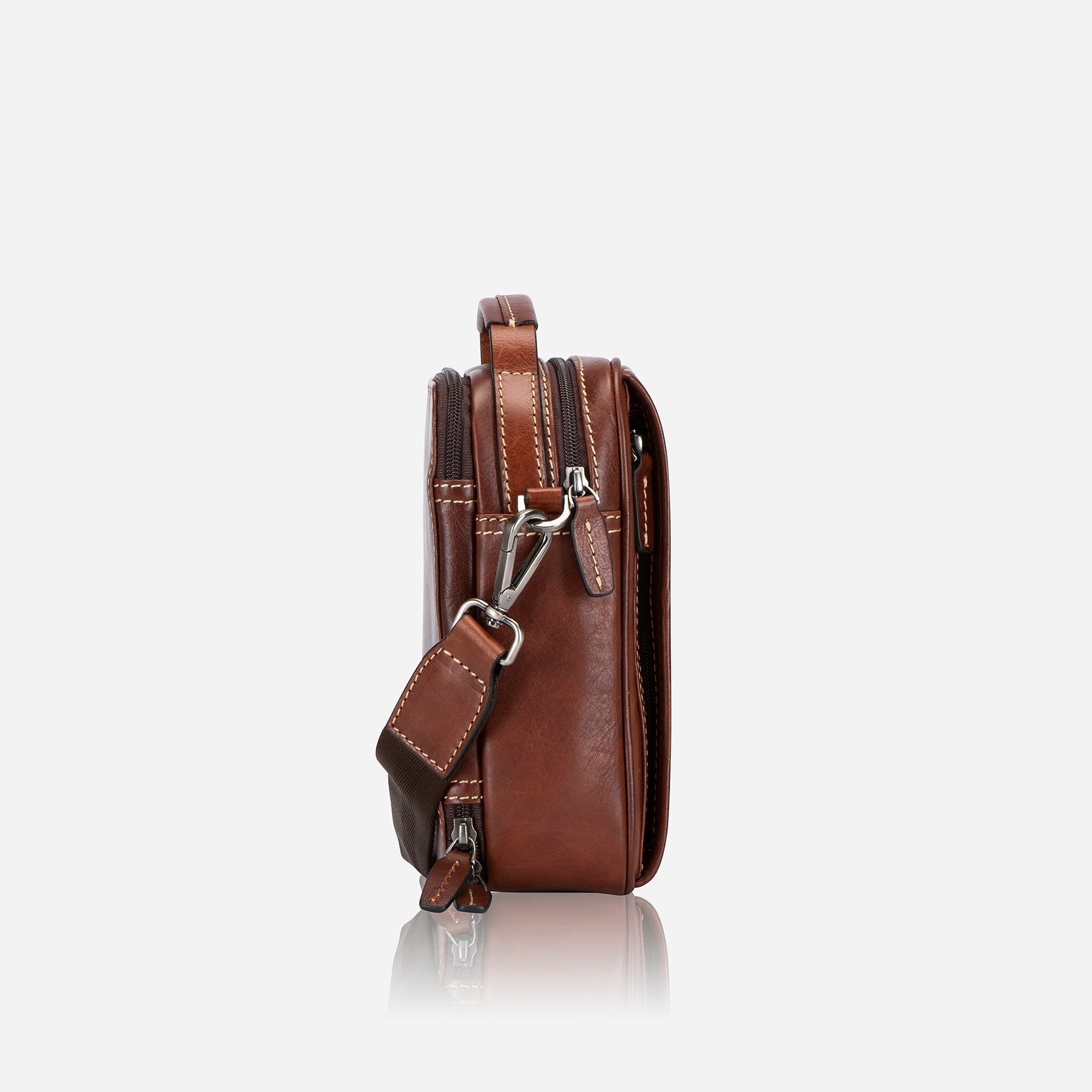 Detailed Crossbody Bag,Crossbody organiser,Jekyll & Hide,Tobacco,  side view